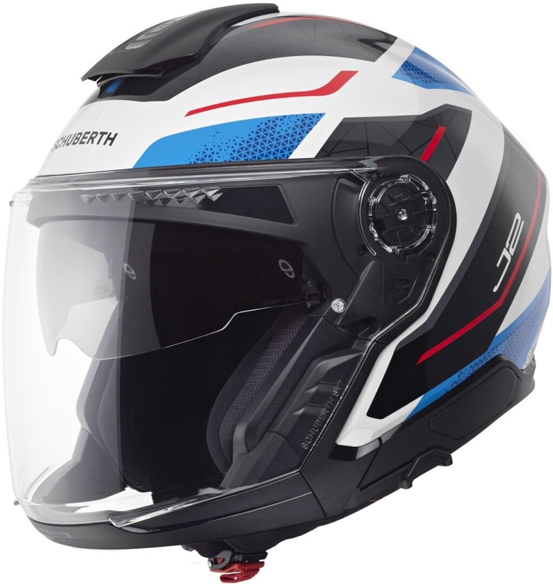 Schuberth J2 Sigma Wit Blauw Rood Jethelm - Maat M - Helm