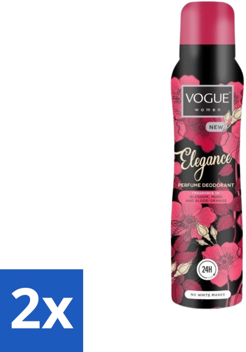 Vogue Elegance Parfum Deodorant 150 ml - Voordeelverpakking - 2 stuks