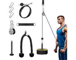 Fitness Cable Lat Pulley Systeem – Katrol Kabelsysteem Voor Thuis – Home Gym Machine Voor Biceps Triceps En Lat Pulldowns – Spieren Kweken – Fitness Accessoire