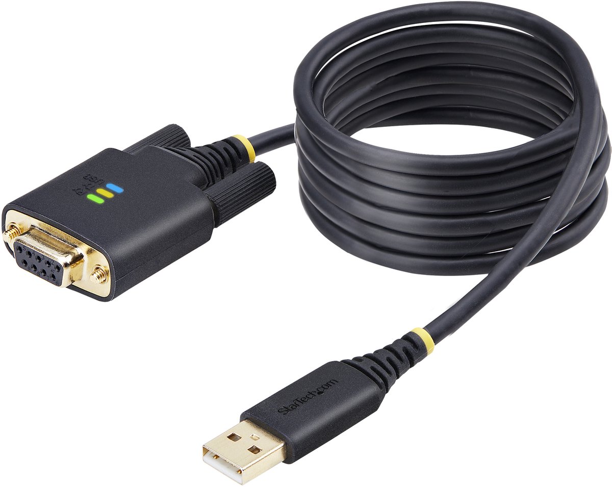 StarTech.com 2m USB naar Null Modem RS232 Seriële Adapterkabel