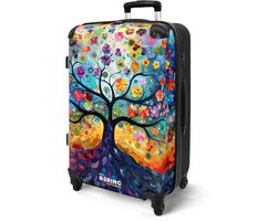 NoBoringSuitcases.com NoBoringSuitcases.com® - Koffer groot - Rolkoffer lichtgewicht - Kleurrijke boom - Reiskoffer met 4 wielen - Valies grote trolley XL op wieltjes - Reizen