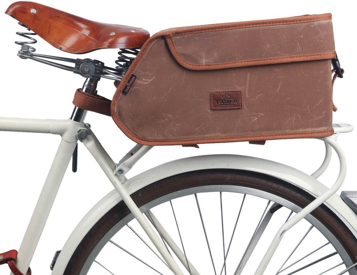 Fietstas Achterdrager - Koeltas - Voedsel Vervoer - Geïsoleerde Voering - 37.5 x 18.5 x 20.5 cm - Bruin