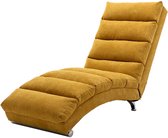 Chaise longue de Massage électrique Merax - Fauteuil de relaxation avec 5 modes de vibration - Fauteuil de massage ergonomique - Fauteuil de relaxation avec télécommande et poche latérale - Jaune