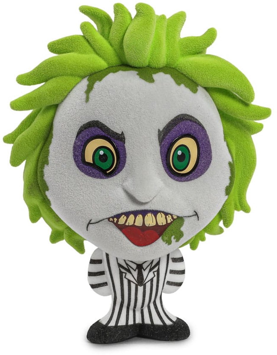 Kidrobot Beetlejuice Beetlejuice Bhunny Flocked Vinyl Figure Beetlejuice Striped Suit 10 cm Beeld