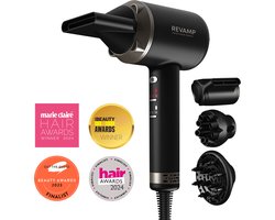 Sèche-cheveux Revamp DR7000 - Sèche-cheveux - accessoires inclus - Avec diffuseur - 4 réglages de chaleur - 3 réglages de vitesse - Progloss