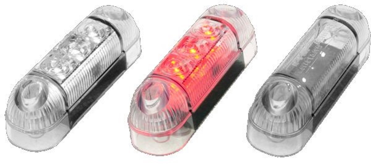 Markeringslicht - Ledson - 3.3 - 8.4cm - Rood - 12V-24V