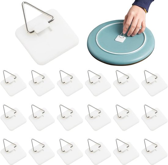 20 stuks onzichtbare zelfklevende wandhangers voor het ophangen van grote decoratieve borden, schilderijen, kunstwerken, 7,1 cm 20 stuks onzichtbare zelfklevende wandhangers voor het ophangen van grote decoratieve borden, schilderijen, kunstwerken, 7,1 cm