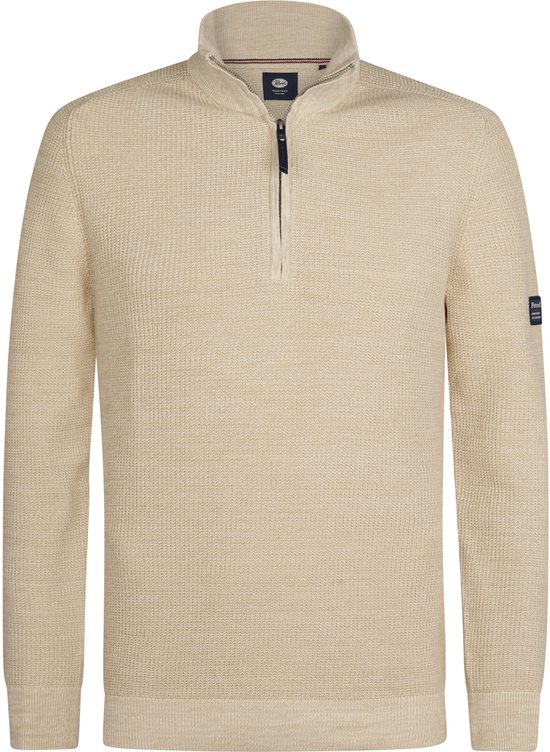 Foto: Petrol industries heren gebreide half zip trui nashville geel maat l