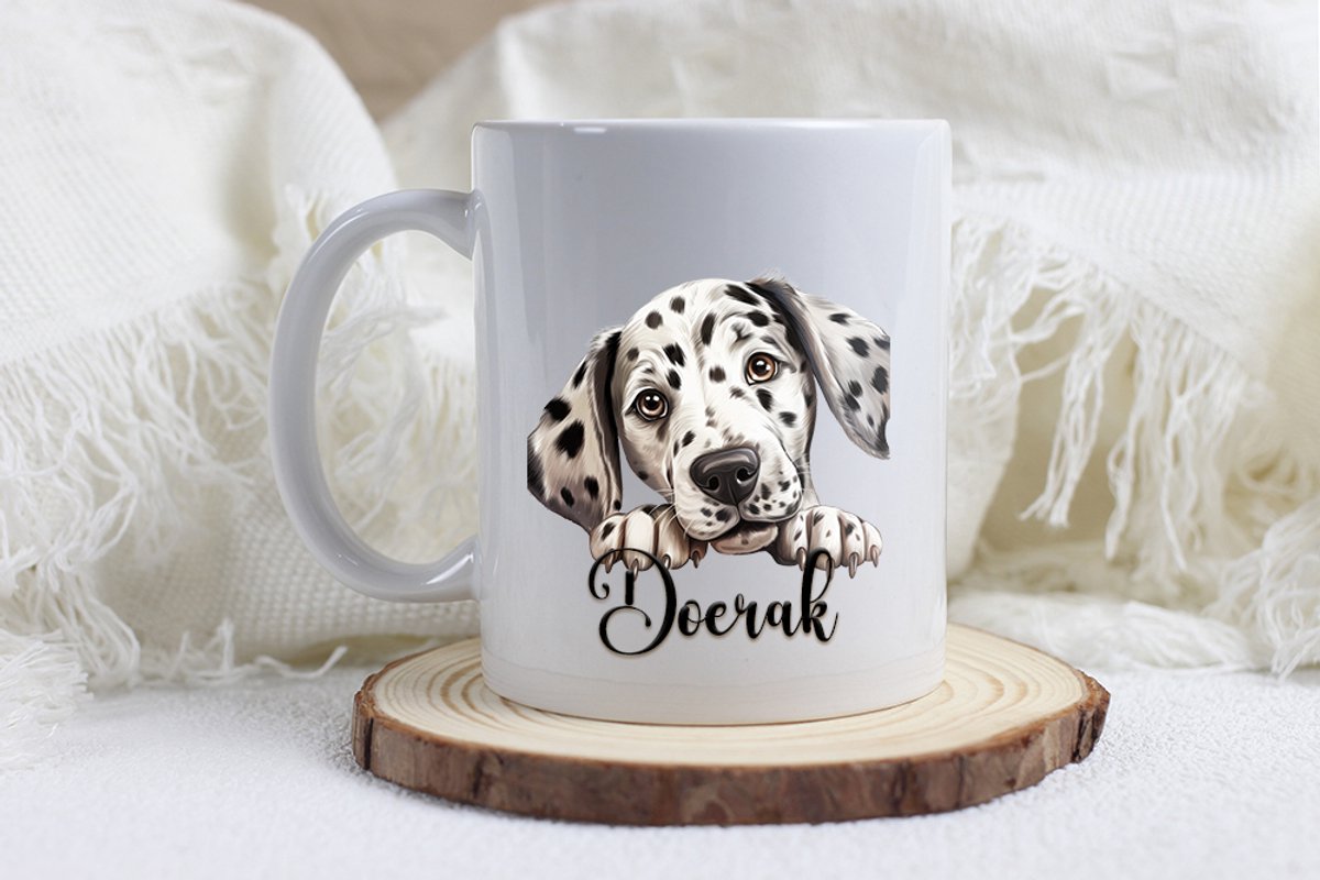 Dalmatiër mok met naam