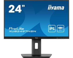 iiyama ProLite XUB2497HSN-B2 - 24 inch - Full HD - IPS - USB-Hub (5x) - Verstelbaar - USB-C Dock