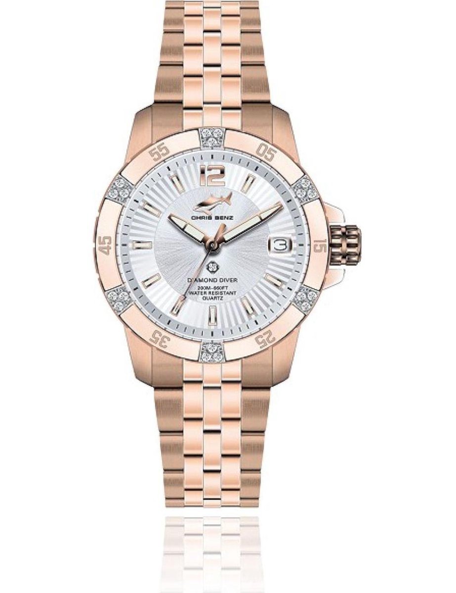 Chris Benz Dames, Heren, Unisexhorloge CB-DD200-SIR-MBJ