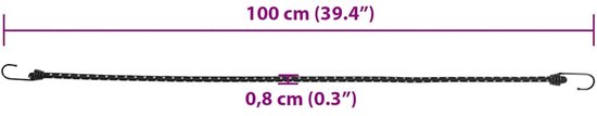 vidaXL - Spanelastieken - met - reflecterende - strips - en - haken - 50 - st - 100 - cm van Vidaxl — afbeelding 5