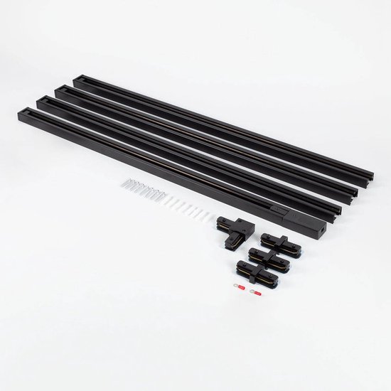 Système sur rail Design de 3 mètres monophasé avec 4 spots Dex - rail plafond