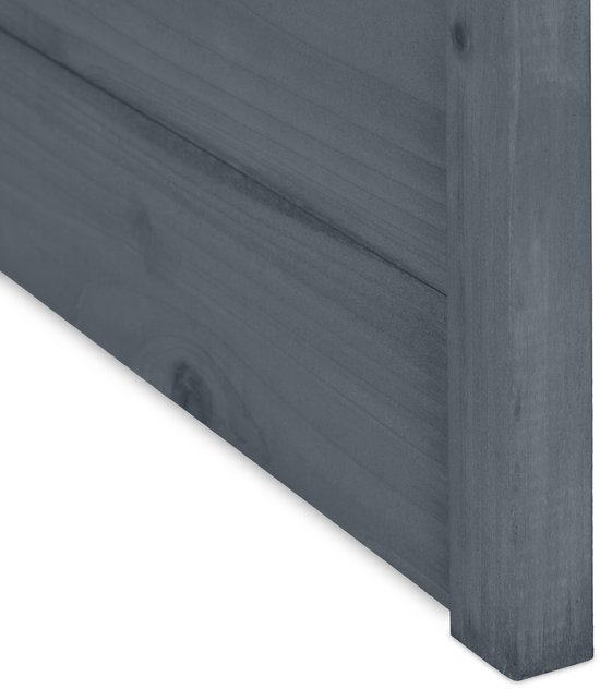 robotmaaier garage - 52,5 x 79 x 74 cm - met plantenbak - hout - grijs — afbeelding 4