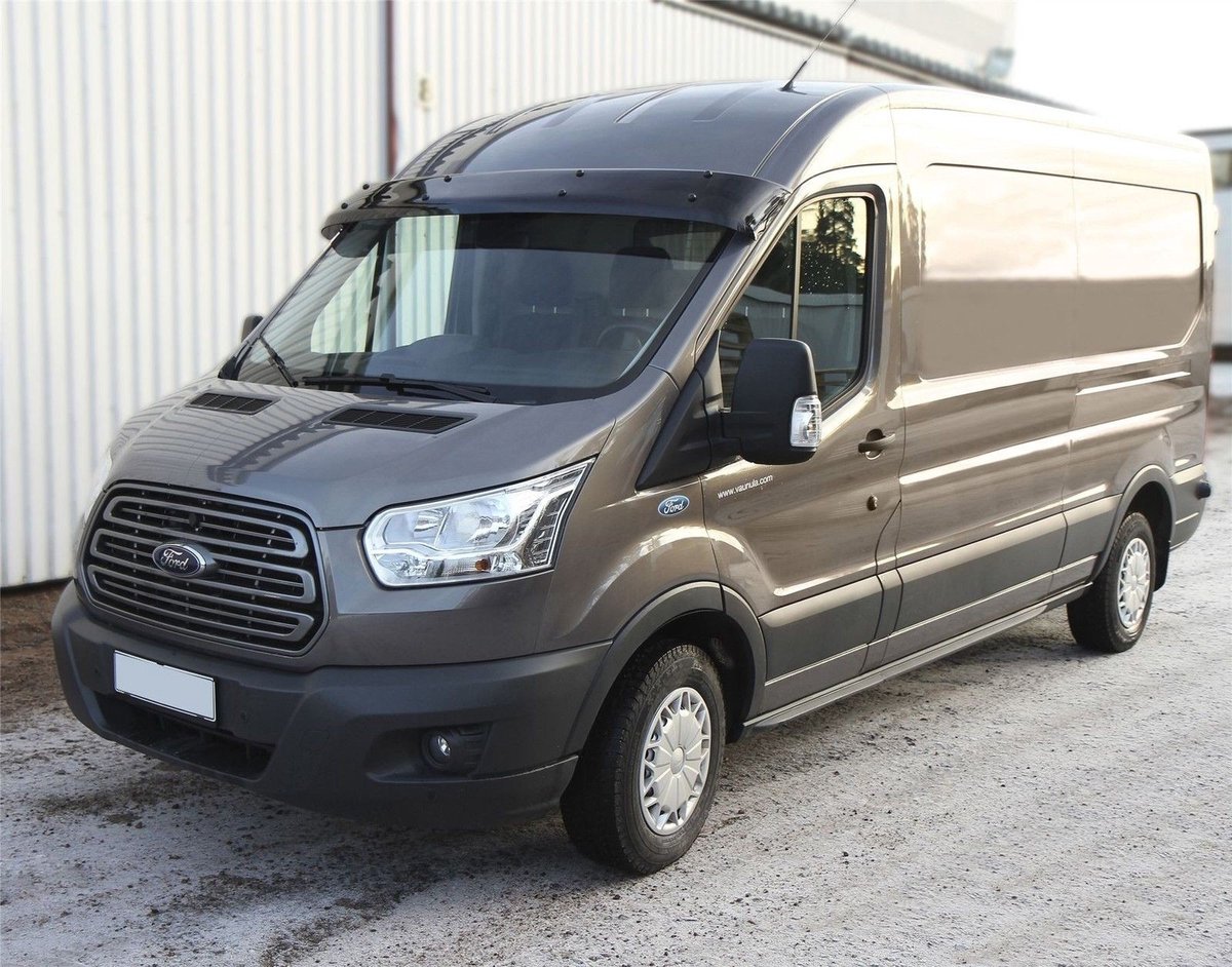 Zonneklep - Zwart - Niet Transparant - Ford - Transit - 2014+