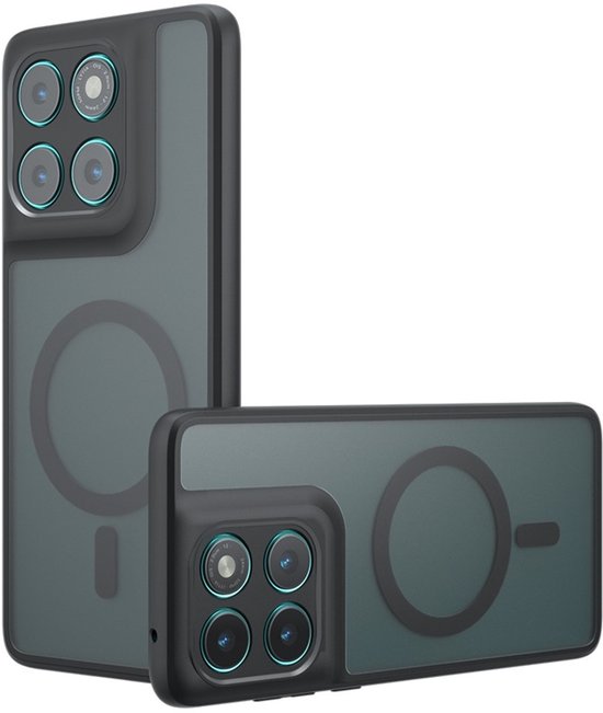 Coque Coverup - Compatible avec Motorola Edge 60 Fusion - Coque arrière transparente mate Coverup avec protection pour appareil photo - Compatible MagSafe - Zwart