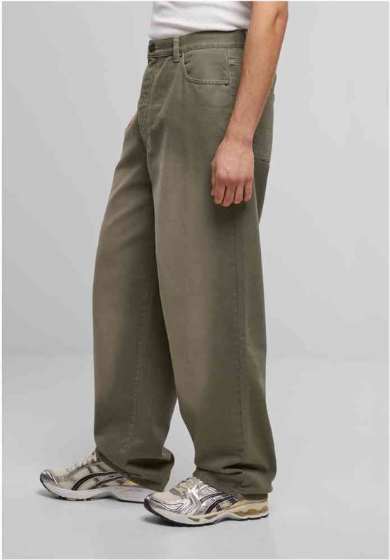 Urban Classics Geplooide joggingbroek aan de voorkant Herenbroek, zwart