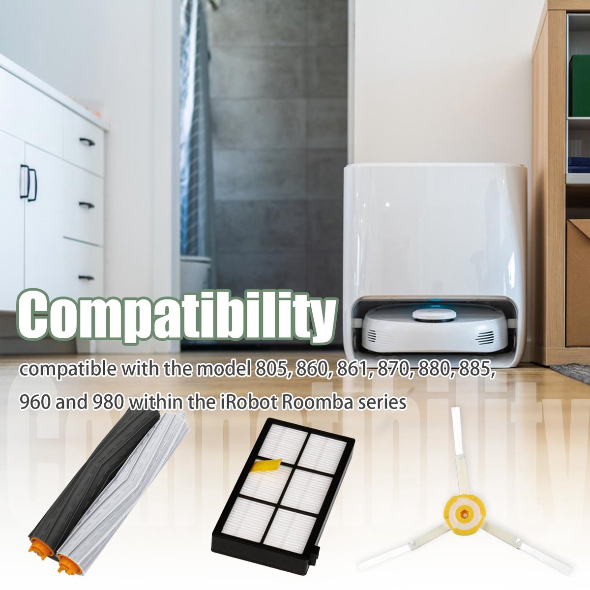 Roomba 800/900 accessoireset met borstels en HEPA-filters thumbnail 6