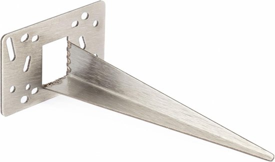 Roestvrijstalen grondpen met kabelgoot en montagegaten