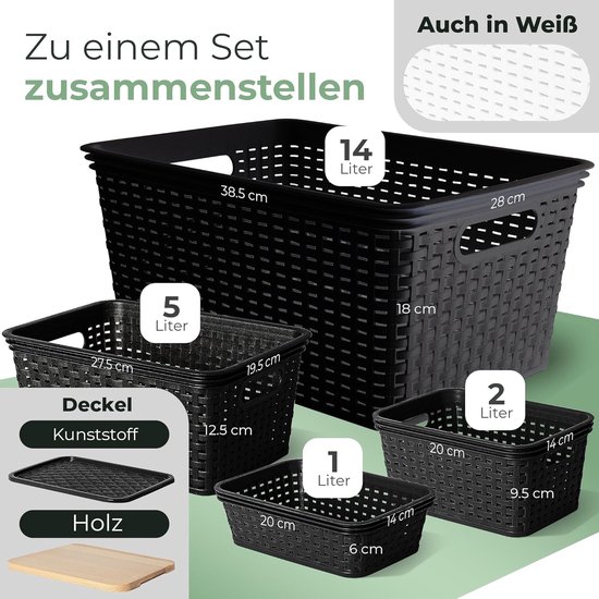 Novaliv Aardappelopbergdozen, set, 3,5 l 5 l 9 l, antracietgrijs Novaliv Aardappelopbergdozen, set, 3,5 l 5 l 9 l, antracietgrijs