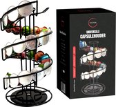Porte-capsules universel Victox - Rotatif à 360° - Compatible avec Nespresso , Dolce Gusto et Vertuo - Porte-gobelet - Zwart