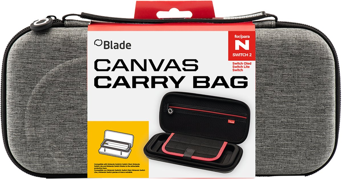 Blade Gaming BL1005 draagbare gameconsole-behuizing Hardshell-doos Nintendo EVA (Ethyleen-vinyl-acetaat) Grijs