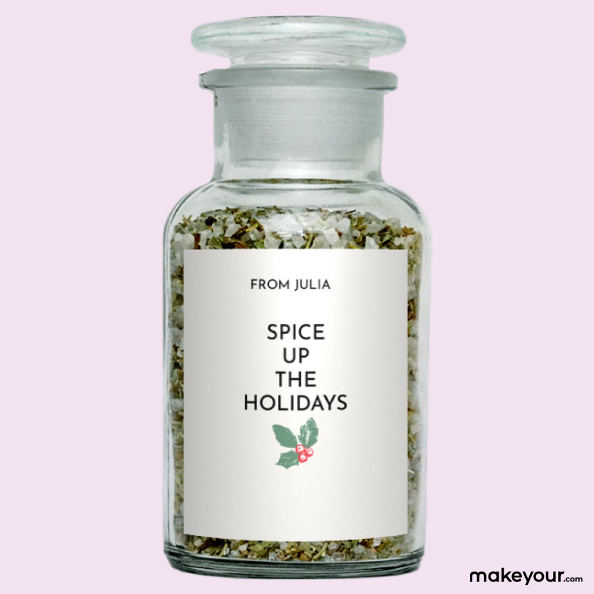 Goedkoopste Kruiden met Etiket Spice up the holidays - Origineel Kerst Cadeau - makeyour.com - Premium Kruiden - makeyour.com
