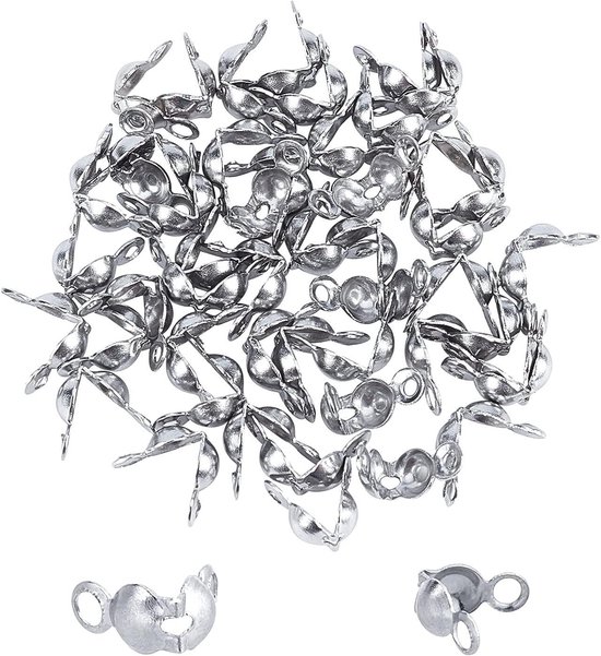 500 Stuks RVS Kralenpunten voor Sieraden