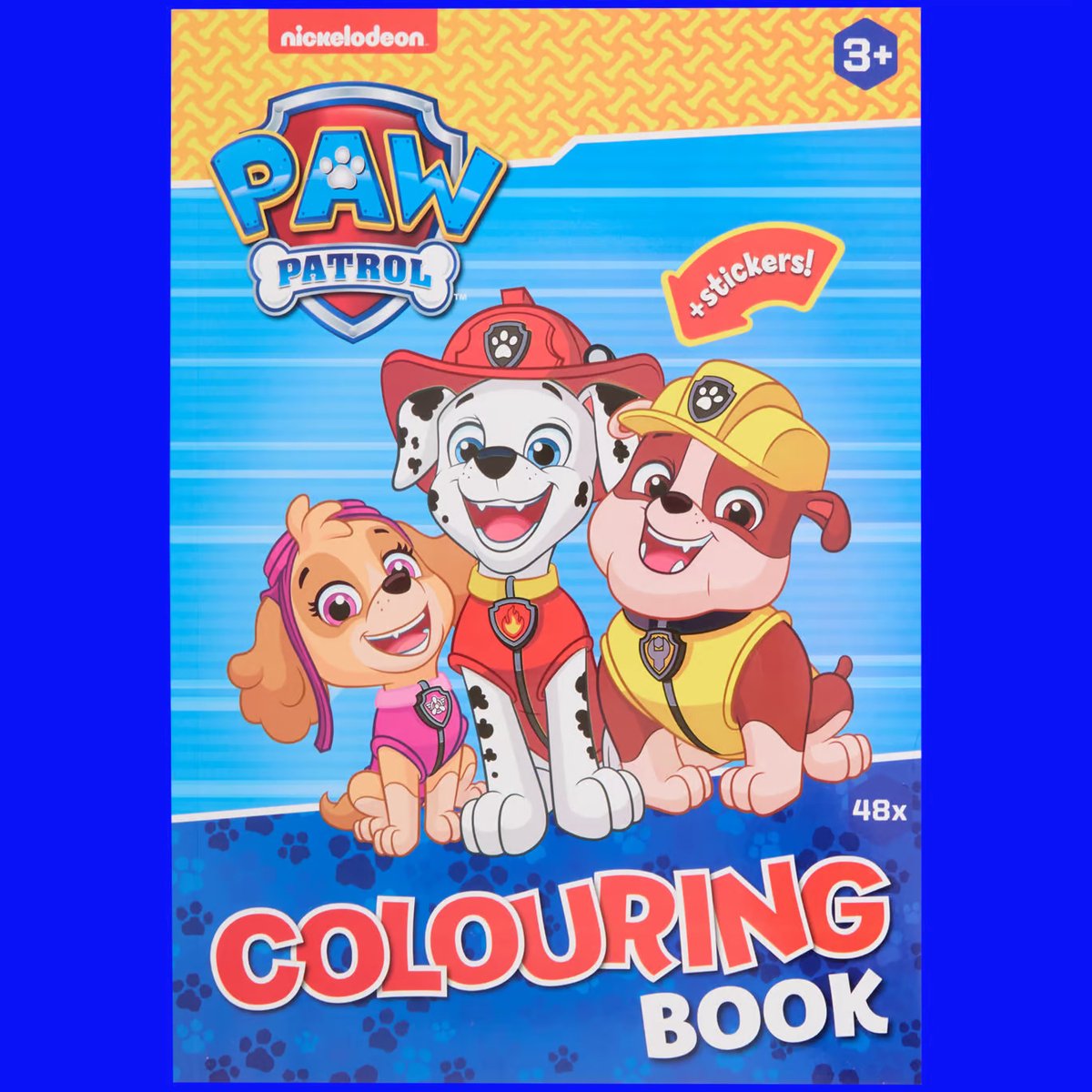2x Paw Patrol kleurboek - colouring book 48 kleurplaten - met stickers - Nickelodeon - Geel