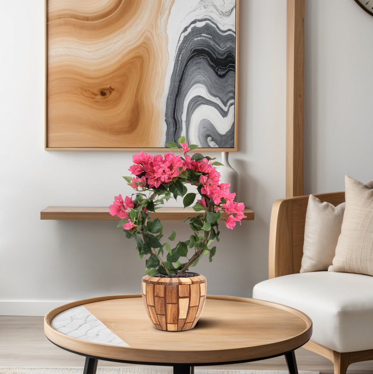 maxifleur Kunstplanten Bougainvillea Kunstplant 45cm in pot Roze