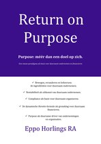 Paarse kaft met titel 'Return on Purpose' in grote witte letters. Ondertitel en opsommingen.