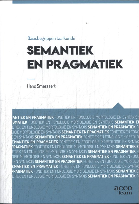 Basisbegrippen taalkuden: Semantiek en pragmatiek - cover