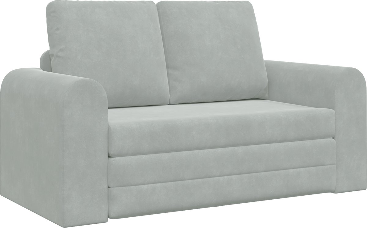 vidaXL Slaapbank - Lichtgrijs - 148 - x - 71 - x - 83 - cm - Fluweel