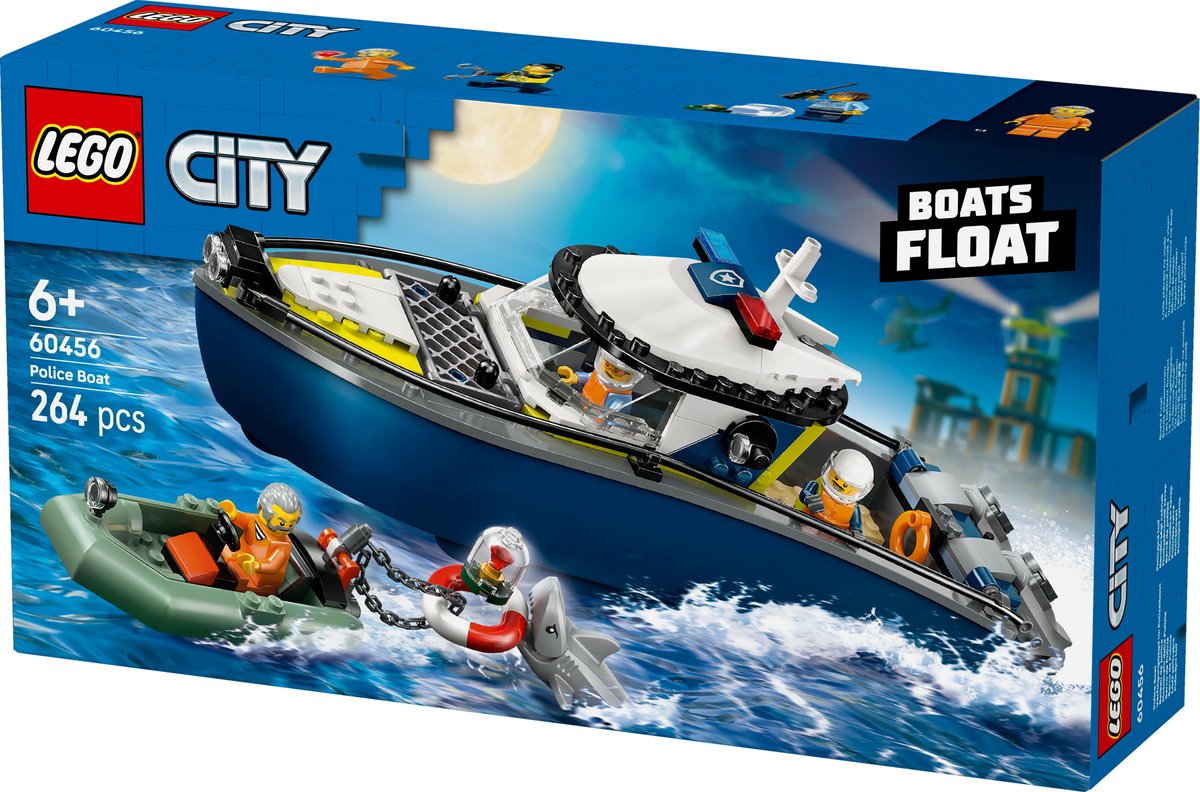 LEGO® City Achtervolging met Politieboot, Drijft Echt - 60456 — afbeelding 13