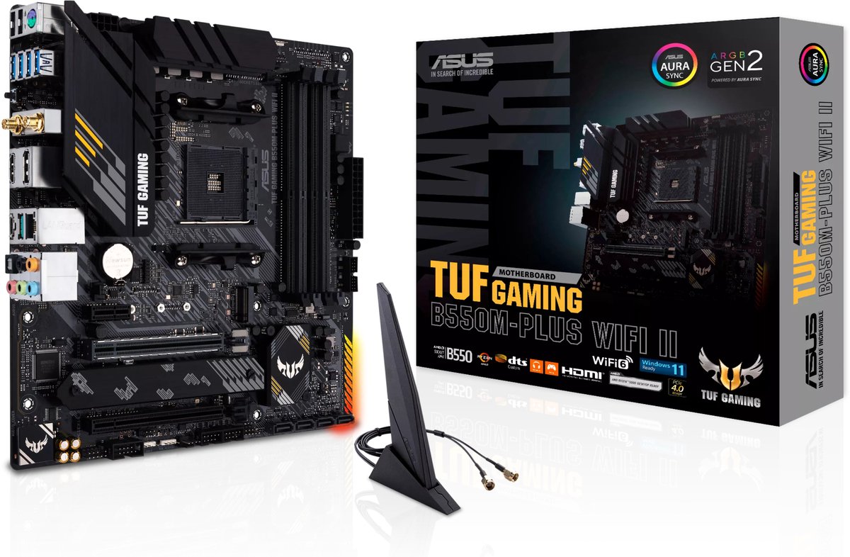 ASUS TUF GAMING B550M-PLUS WIFI II AMD B550 Socket AM4 micro ATX