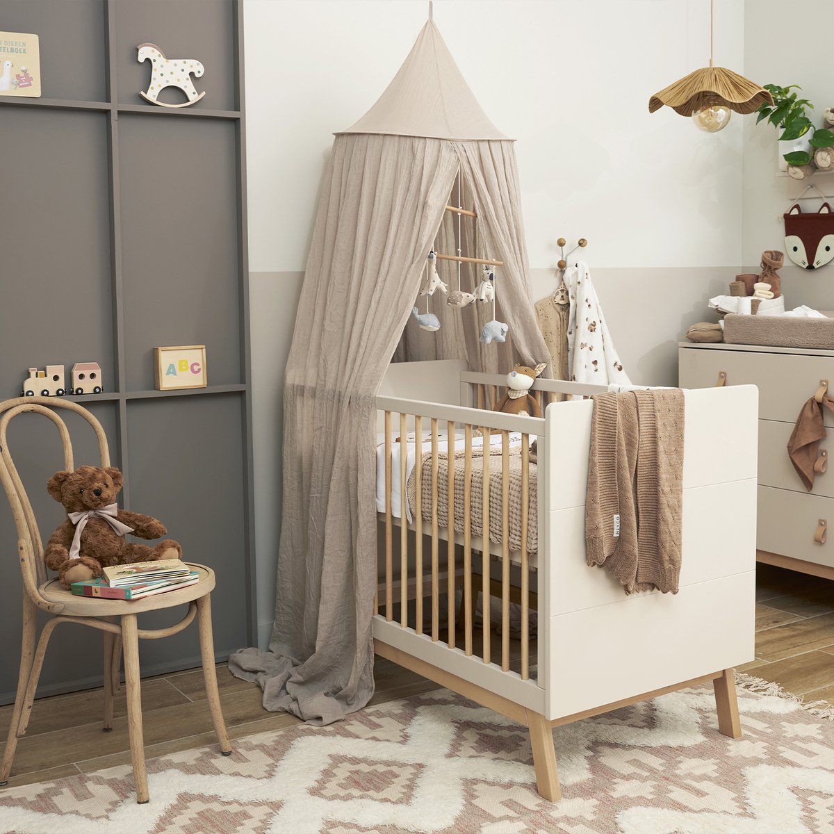 Meyco Baby Wafel Teddy ledikant deken - sand - 100x150cm - 2.0 TOG – foto 8