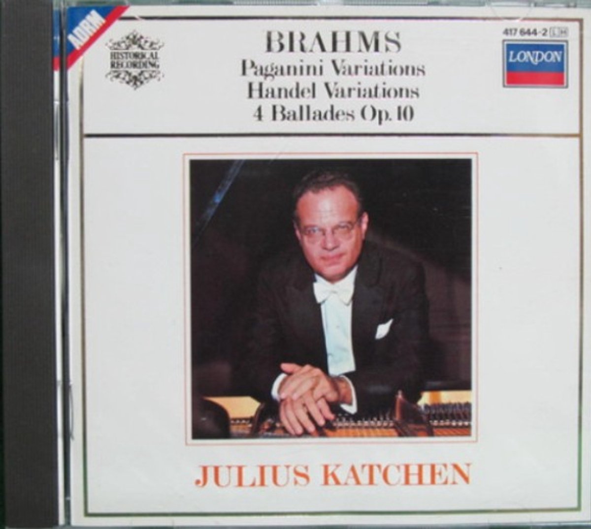 Paganini Variations / Handel Variations / 4 Ballades Op. 10