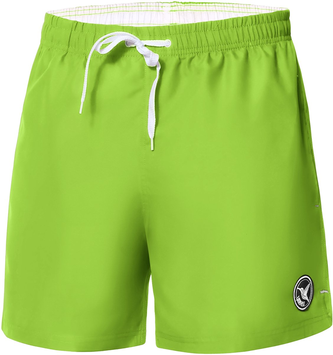 Ladeheid LA-LA40-198-SWS Heren Zwembroek - Zwemshorts - met zijzakken en achterzak - sneldrogend - met binnenslip van mesh - Koordsluiting - Polyester - Lichtgroen - XXL