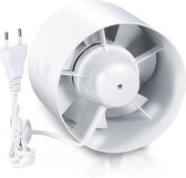 100mm Antraciet Badkamerventilator met Timer en Vochtsensor - Efficiënte Ventilator