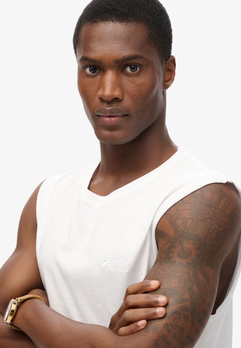 Superdry T-shirt Essential Logo Tank Ub M6010820a Optic Mannen Wit
