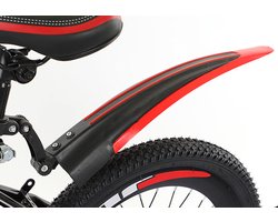 Spatbord Mountainbike verstelbaar -universeel spatborden voor en achter 24 - 26 inch Rood-zwart