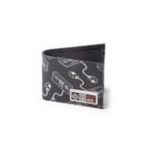 Nintendo Nintendo Bifold portemonnee Controller All Over Print Zwart