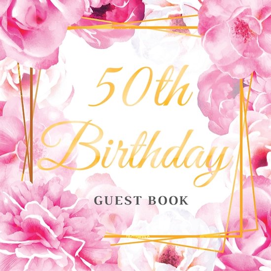 50th Birthday Guest Book - cover
