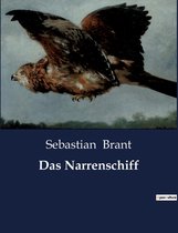 Une peinture d'un rapace brun en vol, avec le texte 'Sebastian Brant Das Narrenschiff' en dessous.