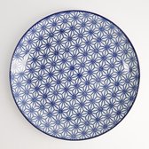 Tokyo Design Studio - Nippon Blue Dinerbord - Ster / Lotus - 25.7 x 3 cm - Porselein