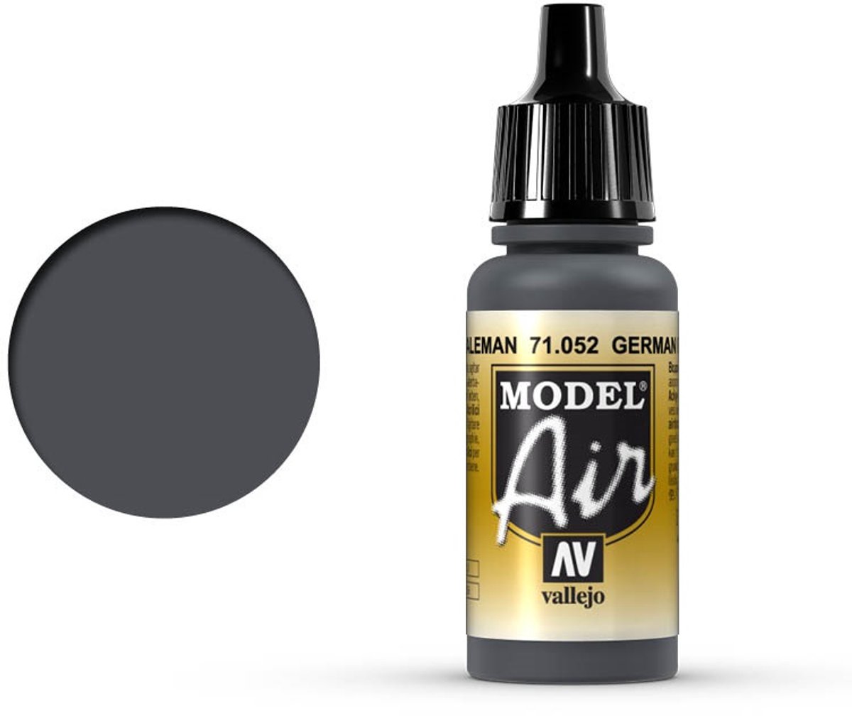 Vallejo Hobbyverf Acrylverf - 71052 Model Air Anthracite Grey - Acryl Verf flesje - 17 ml