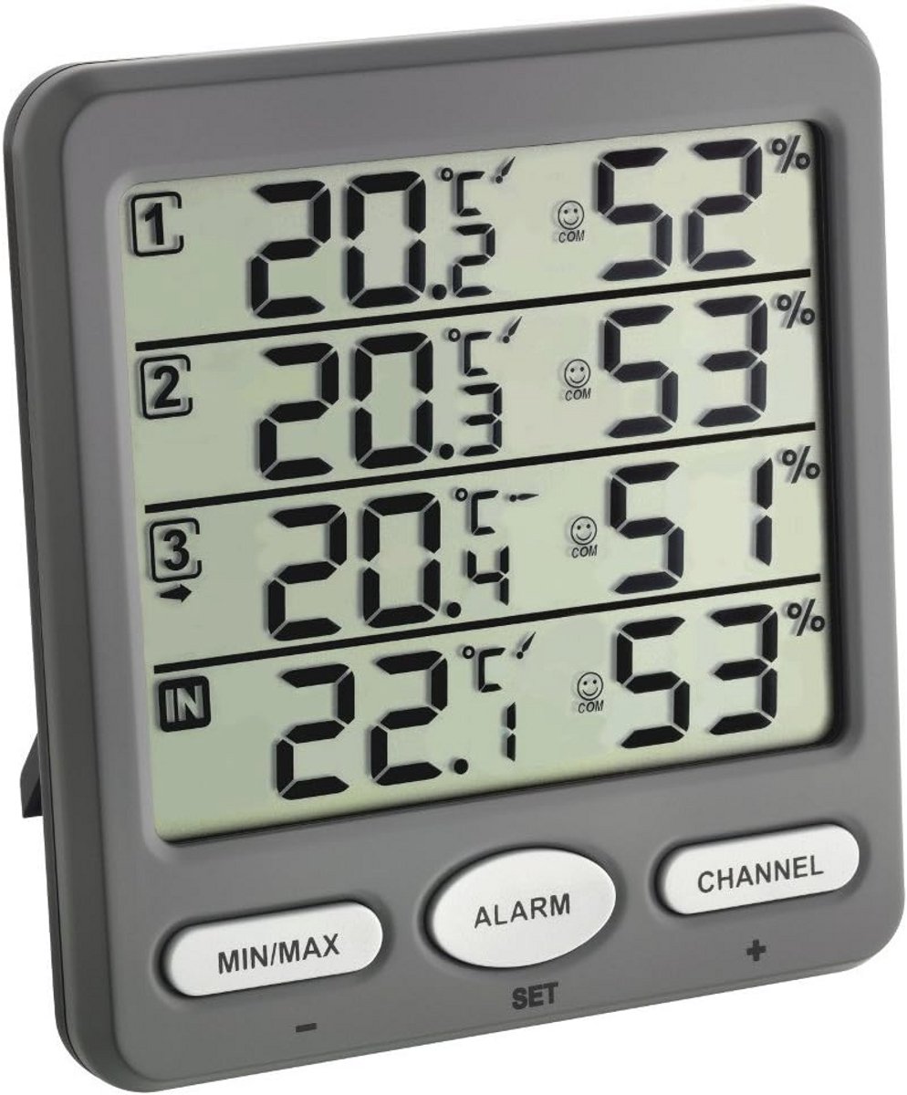 Thermo-Hygrometer met Draadloze Zenders voor Binnen- en Buitentemperatuurmonitoring