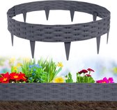 10m gazonrand, flexibel, weerbestendig, tuinperken, gazonrand als veelzijdige oplossing voor tuinonderhoud, UV-bestendig en duurzaam, Grijs