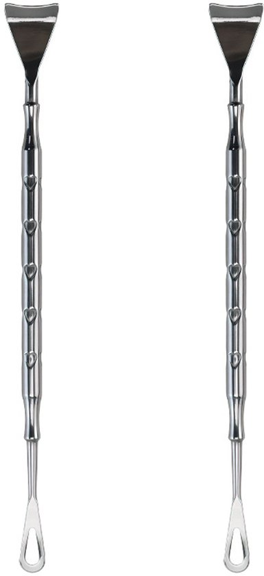 2-stuks mee-eter schraper - mee-eter verwijdering stool - gezichtsporiën verwijderaar - neus mee-eter schraper - mee-eter verwijdering sstick met dubbele kop - draagbare huidver zorgingstool - gezichtsreiniger - zilver