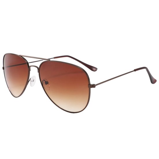 Fako Sunglasses® - Piloten Zonnebril - Pilotenbril - Piloot Zonnebril - Heren Zonnebril - Dames Zonnebril - Bruin van Fako Sunglasses® — afbeelding 3